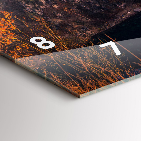 Horizontal wall clock Krakow lake Zakrzówek autumn