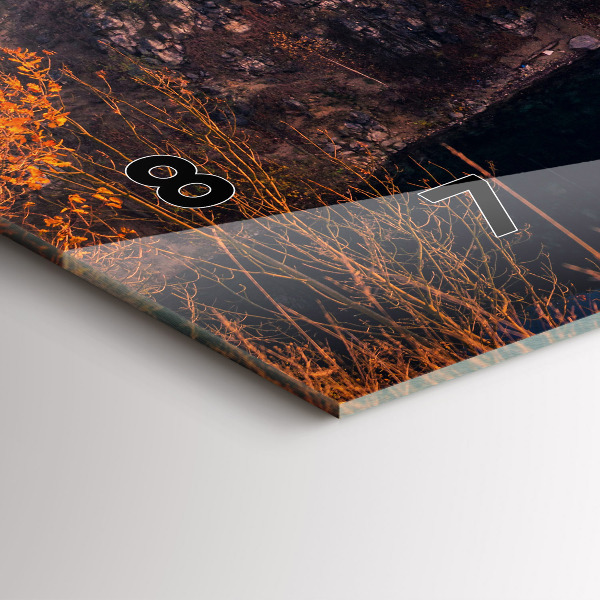 Horizontal wall clock Krakow lake Zakrzówek autumn