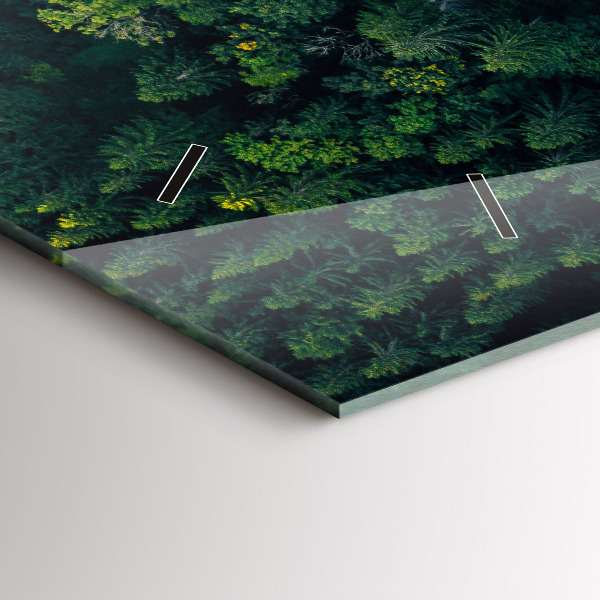 Horizontal wall clock Forest from a bird's eye view