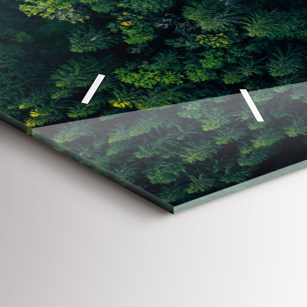 Horizontal wall clock Forest from a bird's eye view
