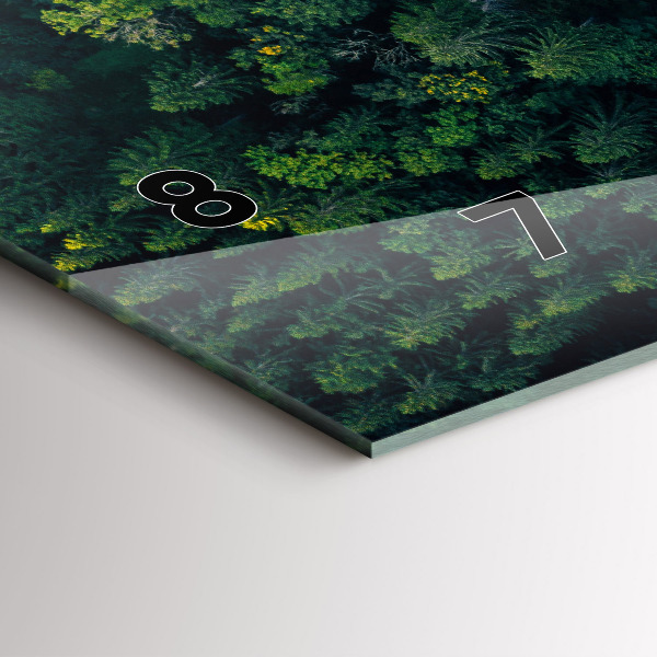 Horizontal wall clock Forest from a bird's eye view