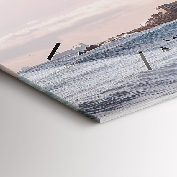 Horizontal wall clock Barcelona Surfer