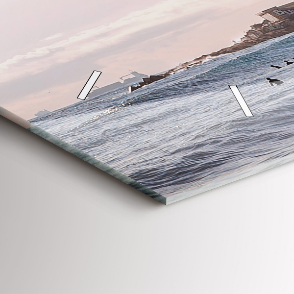 Horizontal wall clock Barcelona Surfer