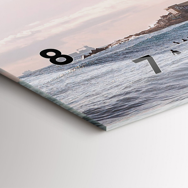 Horizontal wall clock Barcelona Surfer
