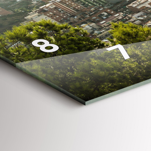 Horizontal wall clock Barcelona view Montjuic