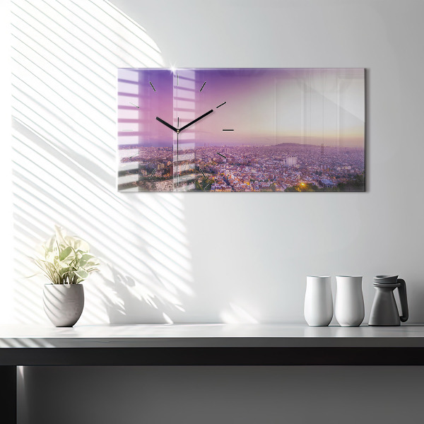 Horizontal wall clock Barcelona Bunkers El Carmel