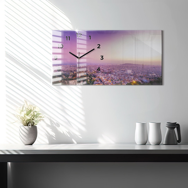 Horizontal wall clock Barcelona Bunkers El Carmel