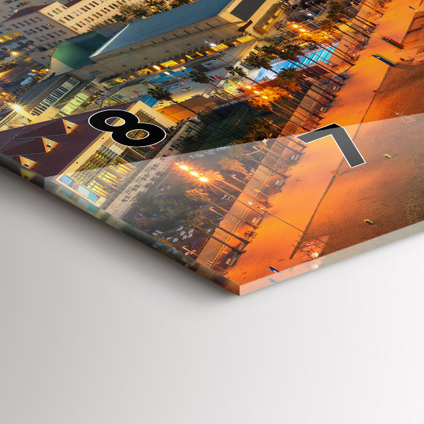 Horizontal wall clock Barcelona Beach