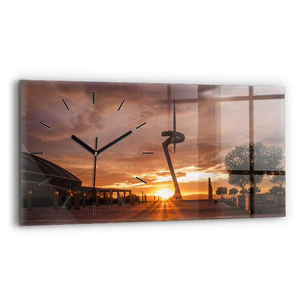 Horizontal wall clock Barcelona Olympic Park