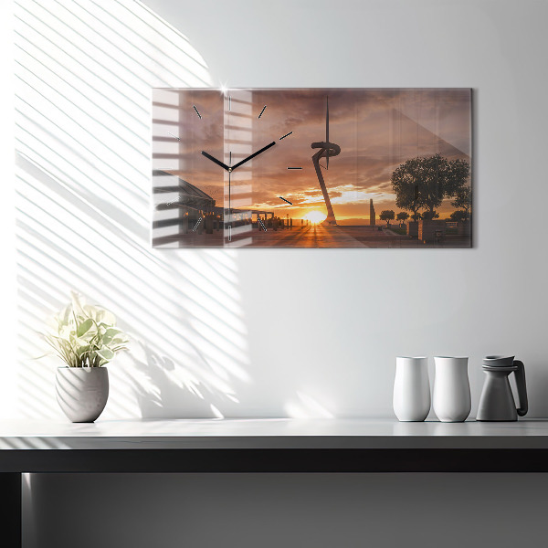 Horizontal wall clock Barcelona Olympic Park