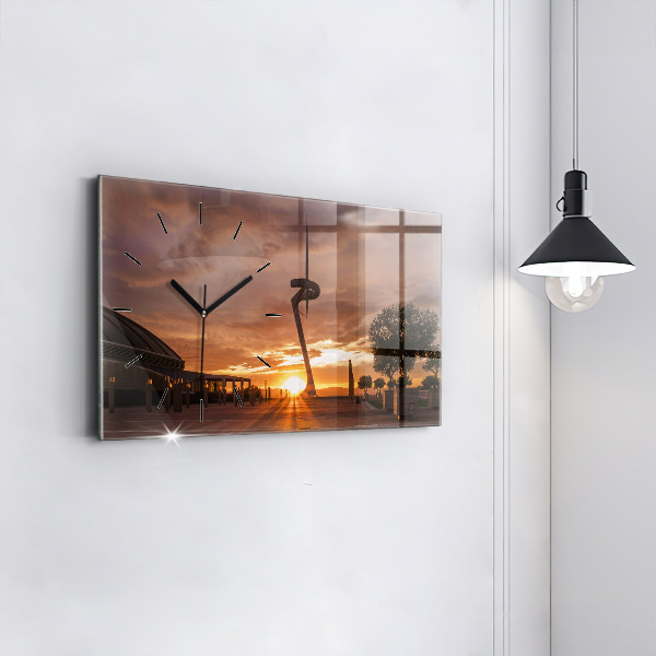 Horizontal wall clock Barcelona Olympic Park