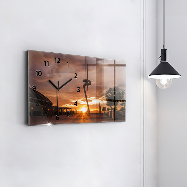Horizontal wall clock Barcelona Olympic Park