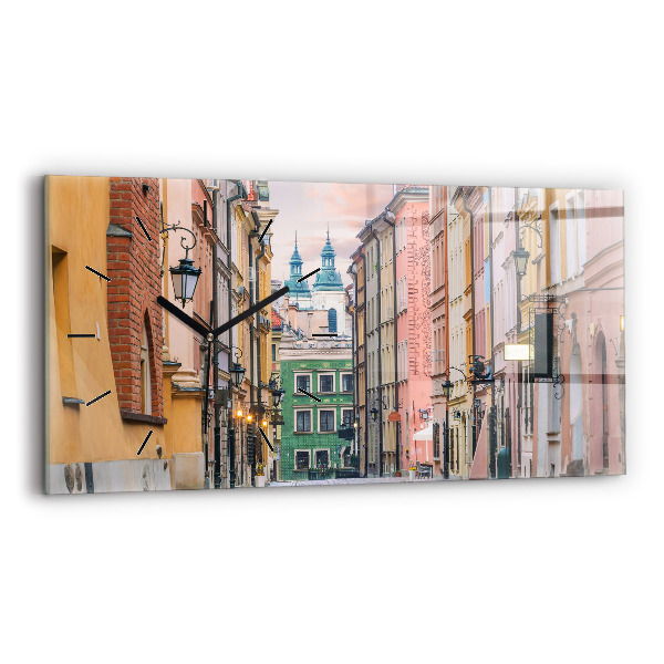Horizontal wall clock Old Town in Warsaw
