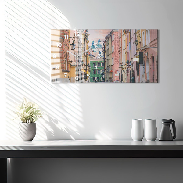 Horizontal wall clock Old Town in Warsaw