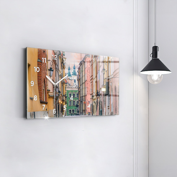 Horizontal wall clock Old Town in Warsaw