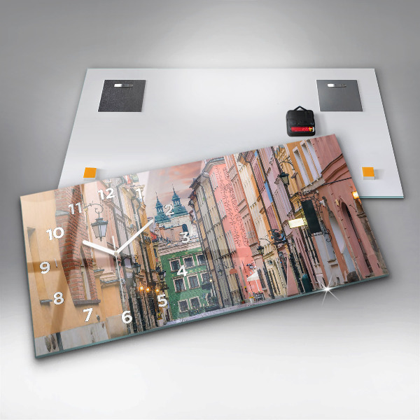 Horizontal wall clock Old Town in Warsaw