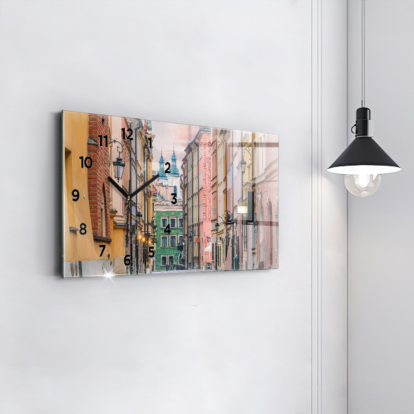 Horizontal wall clock Old Town in Warsaw