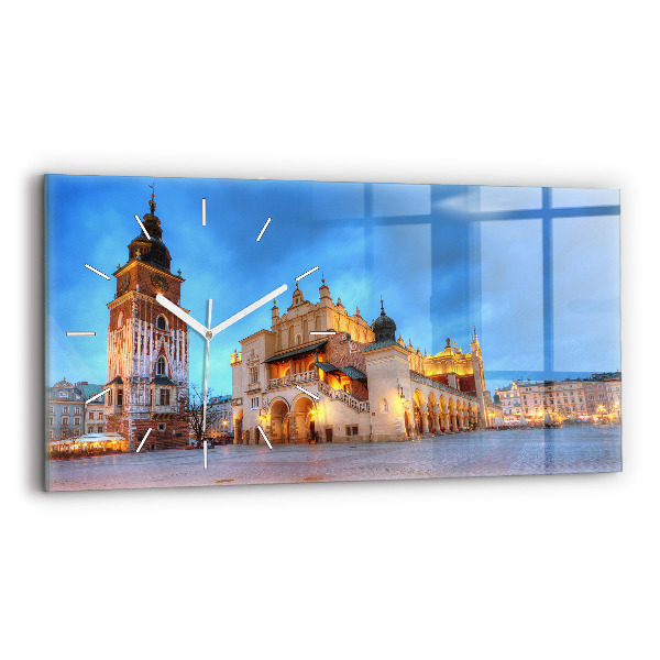 Horizontal wall clock Main Market Square in Krakow