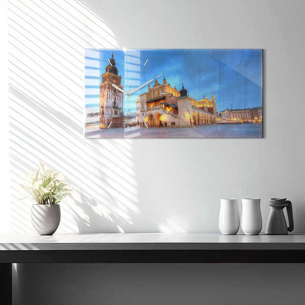 Horizontal wall clock Main Market Square in Krakow