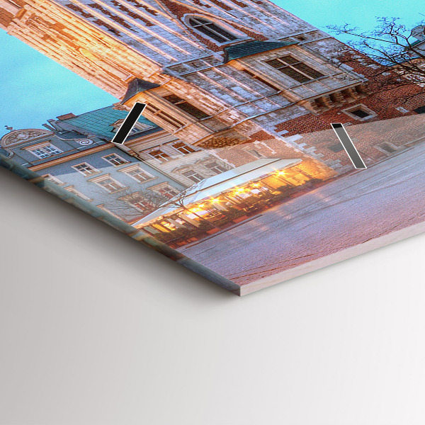 Horizontal wall clock Main Market Square in Krakow