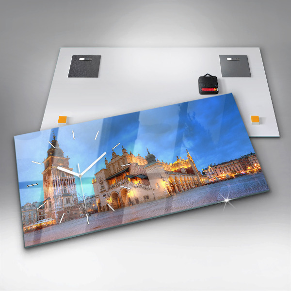 Horizontal wall clock Main Market Square in Krakow