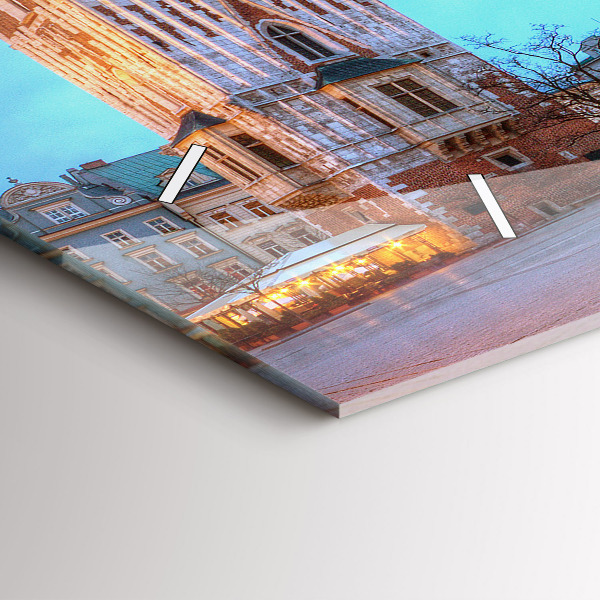 Horizontal wall clock Main Market Square in Krakow