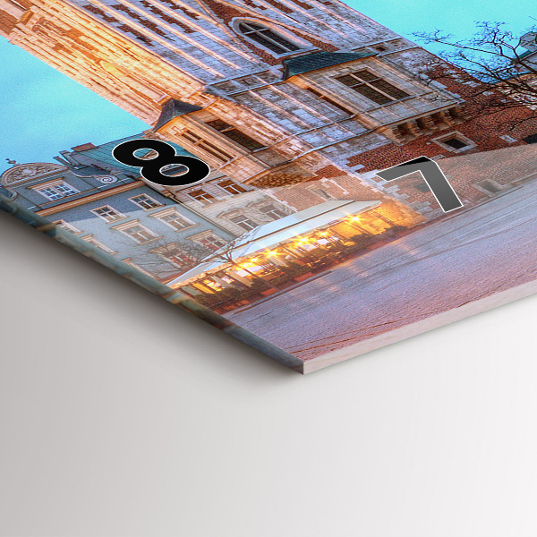 Horizontal wall clock Main Market Square in Krakow