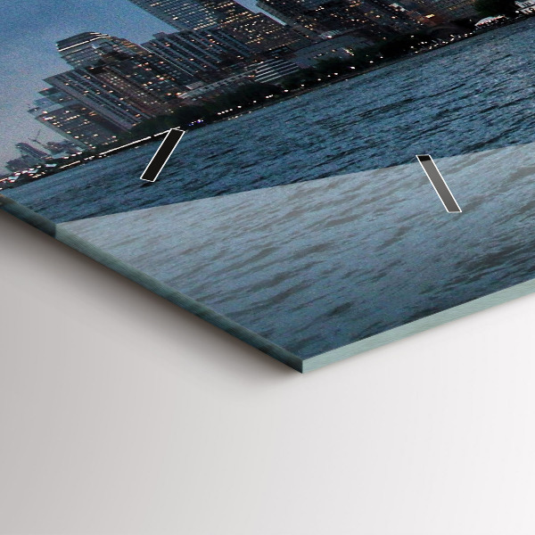 Horizontal wall clock New York City Panorama