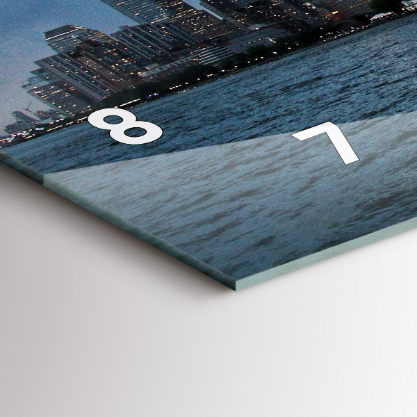 Horizontal wall clock New York City Panorama