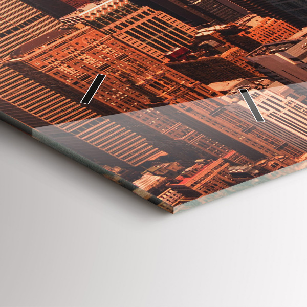 Horizontal wall clock Panorama of the city west