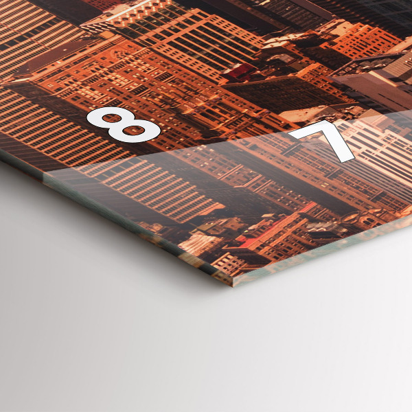 Horizontal wall clock Panorama of the city west