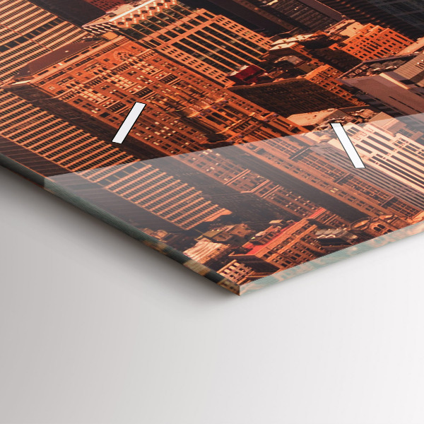 Horizontal wall clock Panorama of the city west