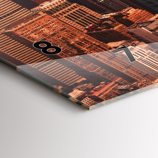 Horizontal wall clock Panorama of the city west