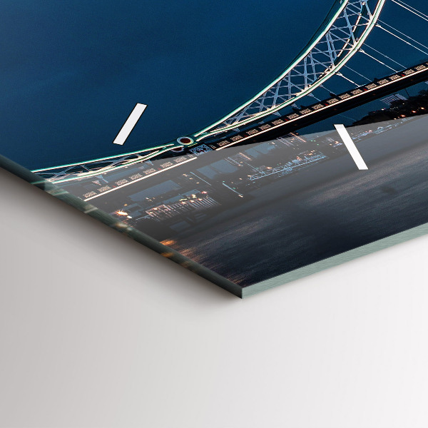 Horizontal wall clock Tower Bridge London at night