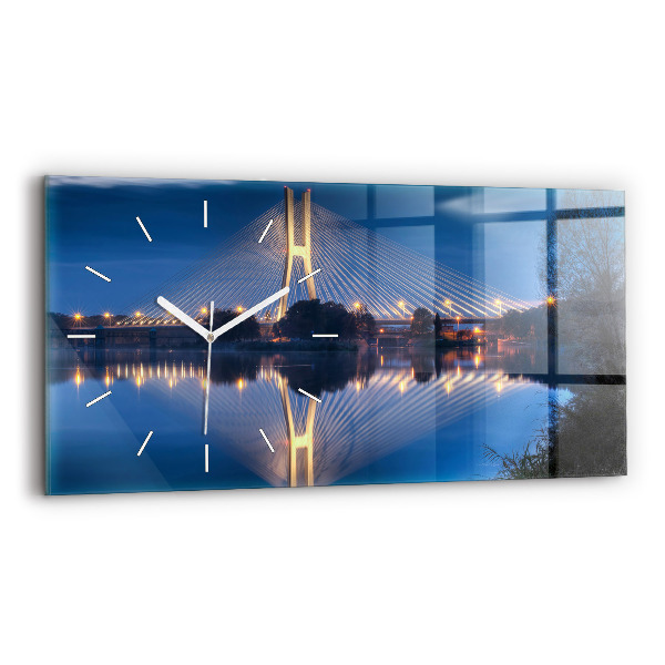 Horizontal wall clock Rędziński Bridge Wrocław