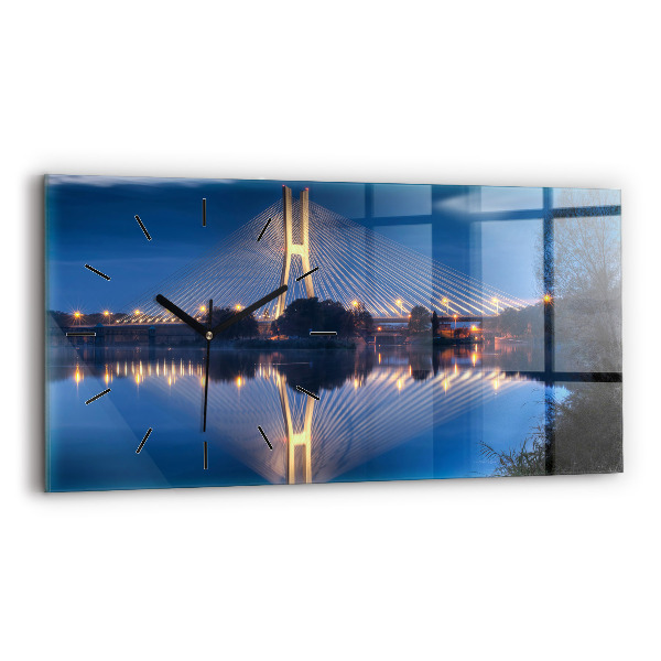 Horizontal wall clock Rędziński Bridge Wrocław
