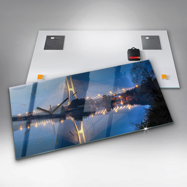 Horizontal wall clock Rędziński Bridge Wrocław