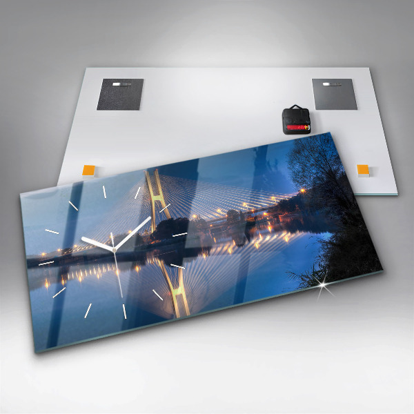 Horizontal wall clock Rędziński Bridge Wrocław