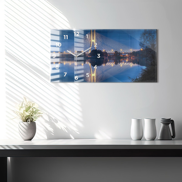Horizontal wall clock Rędziński Bridge Wrocław