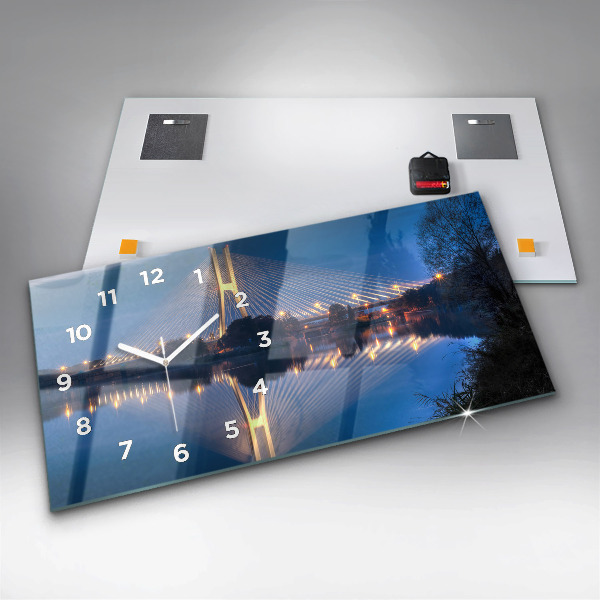 Horizontal wall clock Rędziński Bridge Wrocław