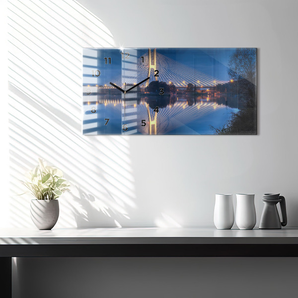 Horizontal wall clock Rędziński Bridge Wrocław