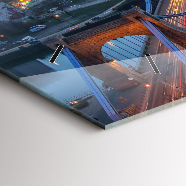 Horizontal wall clock Wroclaw from a drone