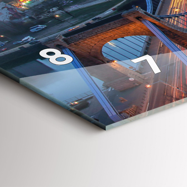 Horizontal wall clock Wroclaw from a drone