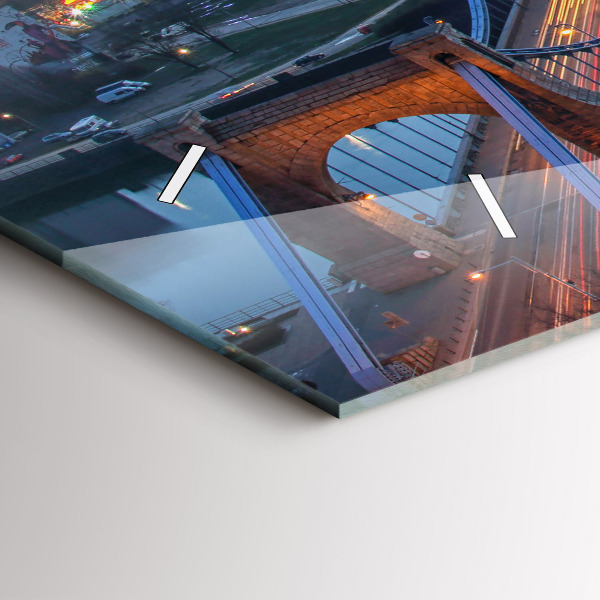 Horizontal wall clock Wroclaw from a drone