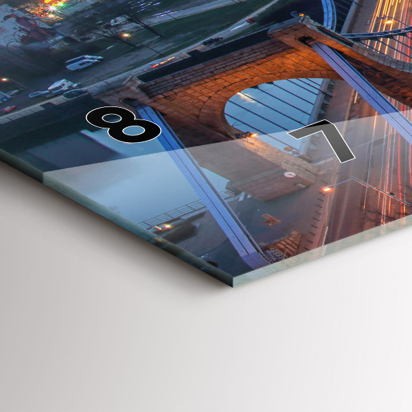 Horizontal wall clock Wroclaw from a drone