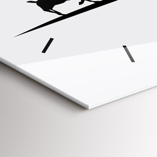 Horizontal wall clock Poznan panorama graphics