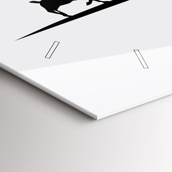 Horizontal wall clock Poznan panorama graphics