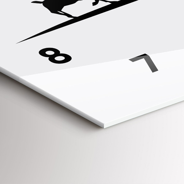 Horizontal wall clock Poznan panorama graphics