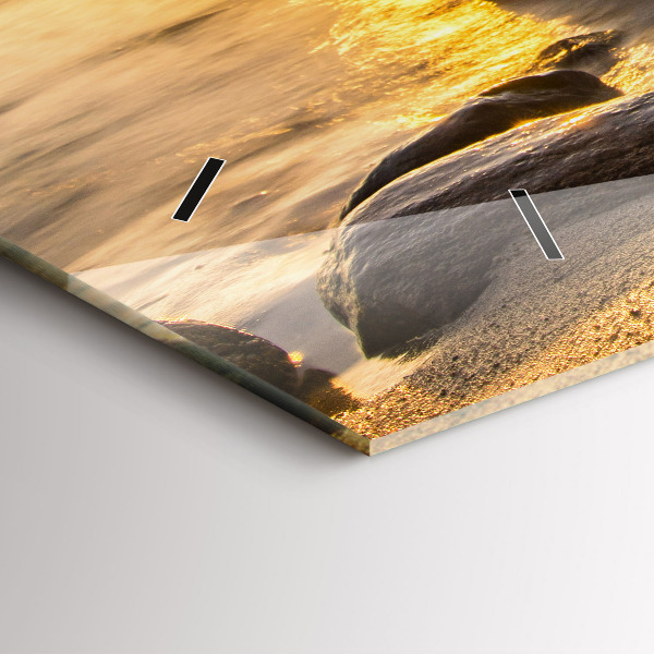 Horizontal wall clock Sunrise Baltic Sea