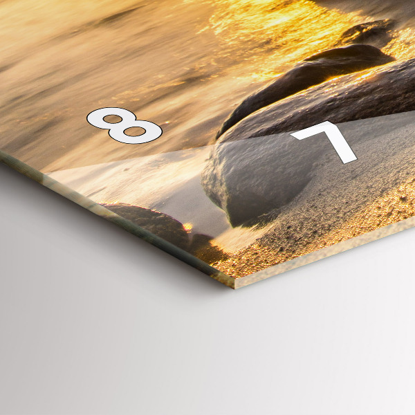 Horizontal wall clock Sunrise Baltic Sea